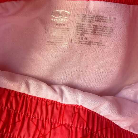 Athletic Women’s Workout Lined Shorts size L (10-12), Hot Orange, Elastic Waist - Picture 5 of 7